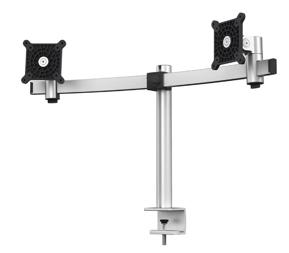 DURABLE Support double pour 2 écrans, pince de fixation