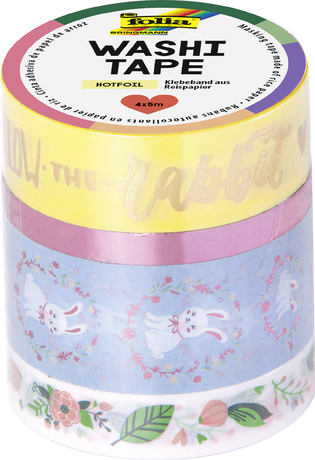 folia Ruban adhésif décoratif Washi-Tape 'FOLLOW THE RABBIT'