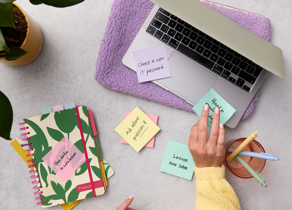 Notes adhésive recyclés, haute adhérence