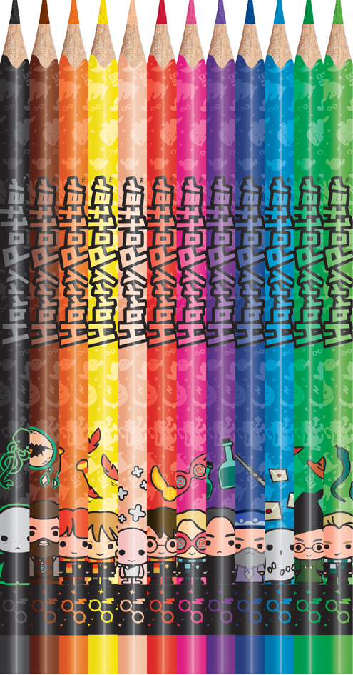 Crayon de couleur triangulaire HARRY POTTER, couleurs