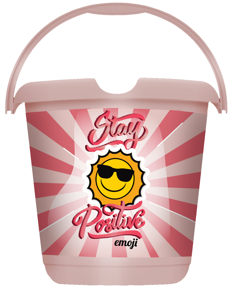 Seau à motif "ilvie emoji positiv"