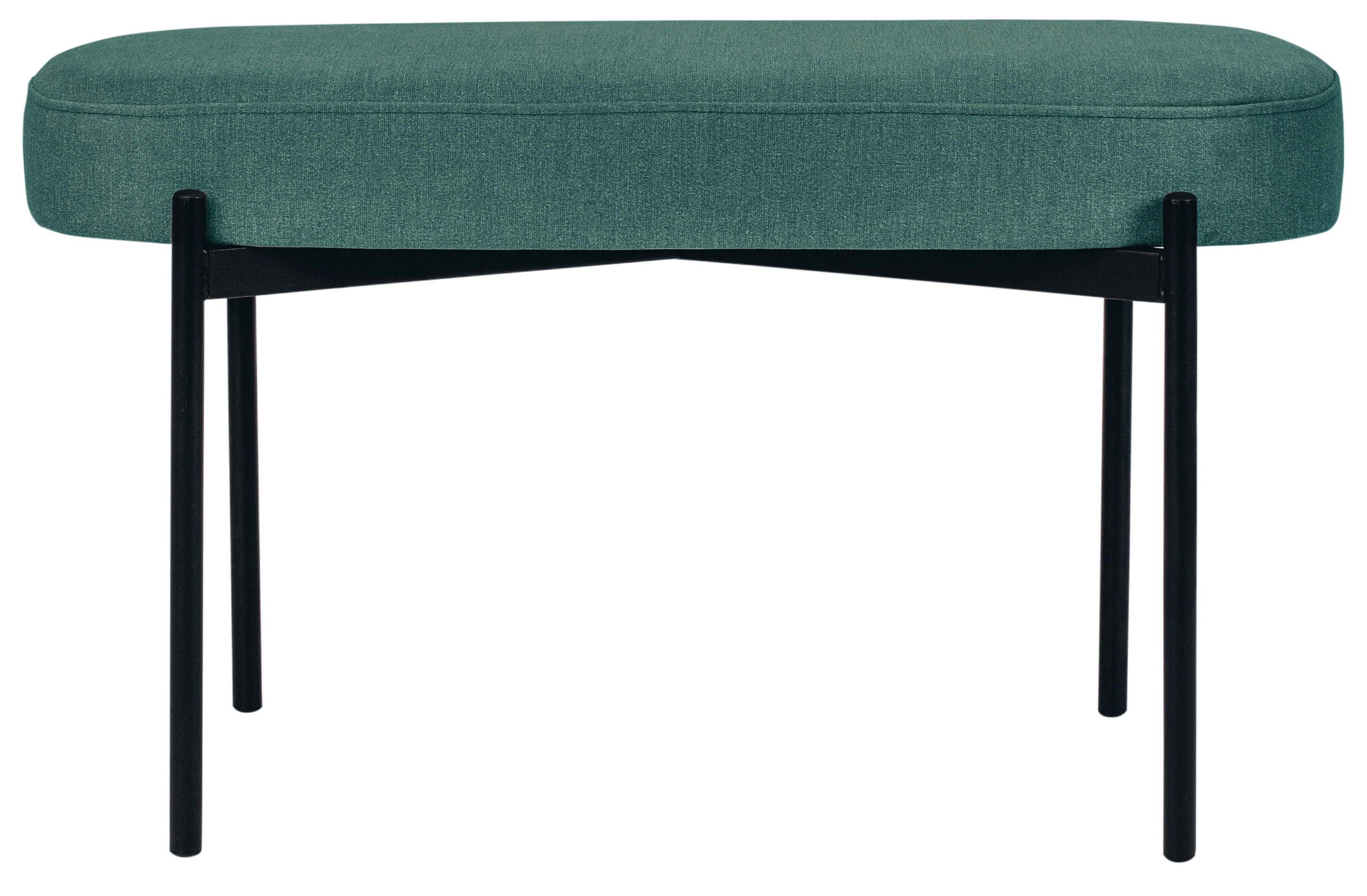 PAPERFLOW Banc oval GAIA, taille M, habillage tissu, vert