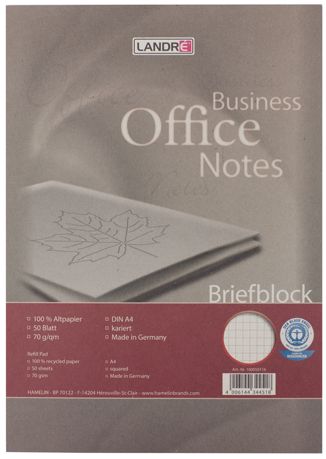 Blocs de correspondance, A4