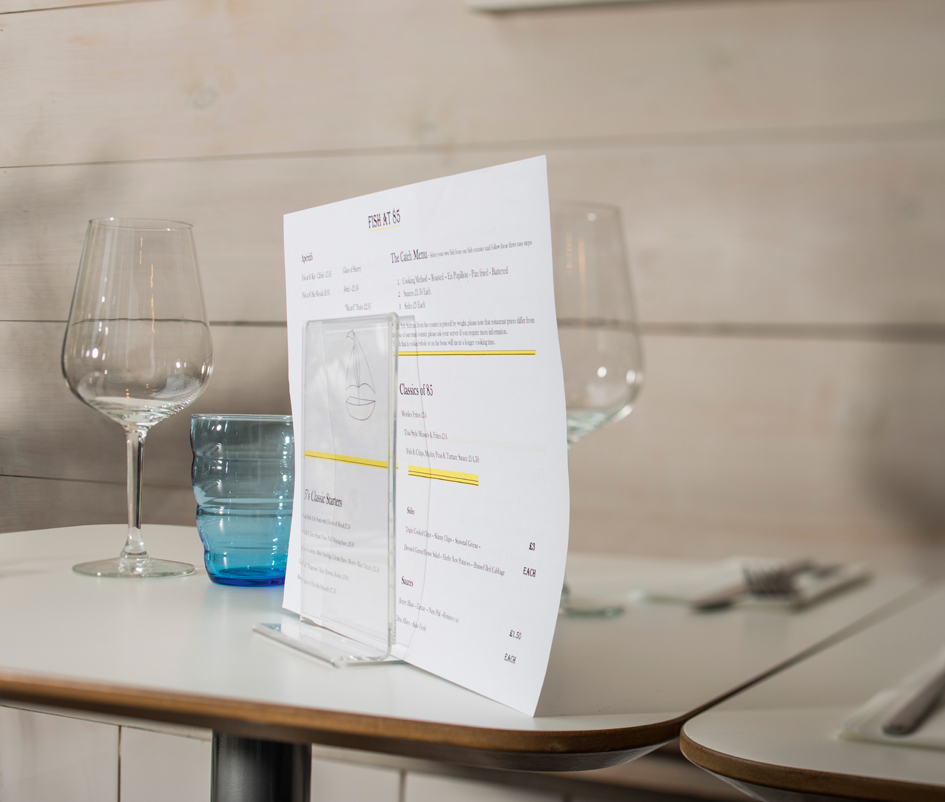 deflecto Porte-brochures & menu, A4 portrait, transparent