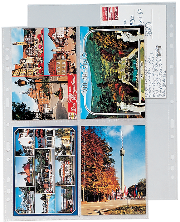 Fotophan Pochettes transparentes pour cartes postales, utilisation