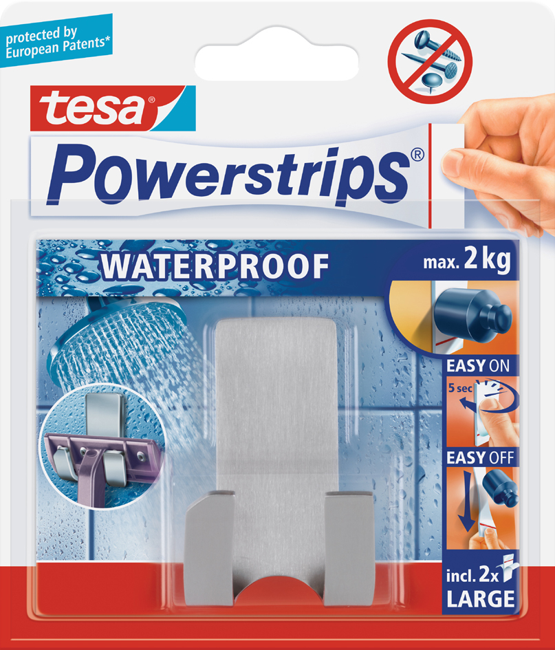 tesa Powerstrtips Support pour rasoirs 'WAVE' WATERPROOF