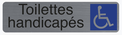 Plaque de signalisation "Toilettes handicapés"