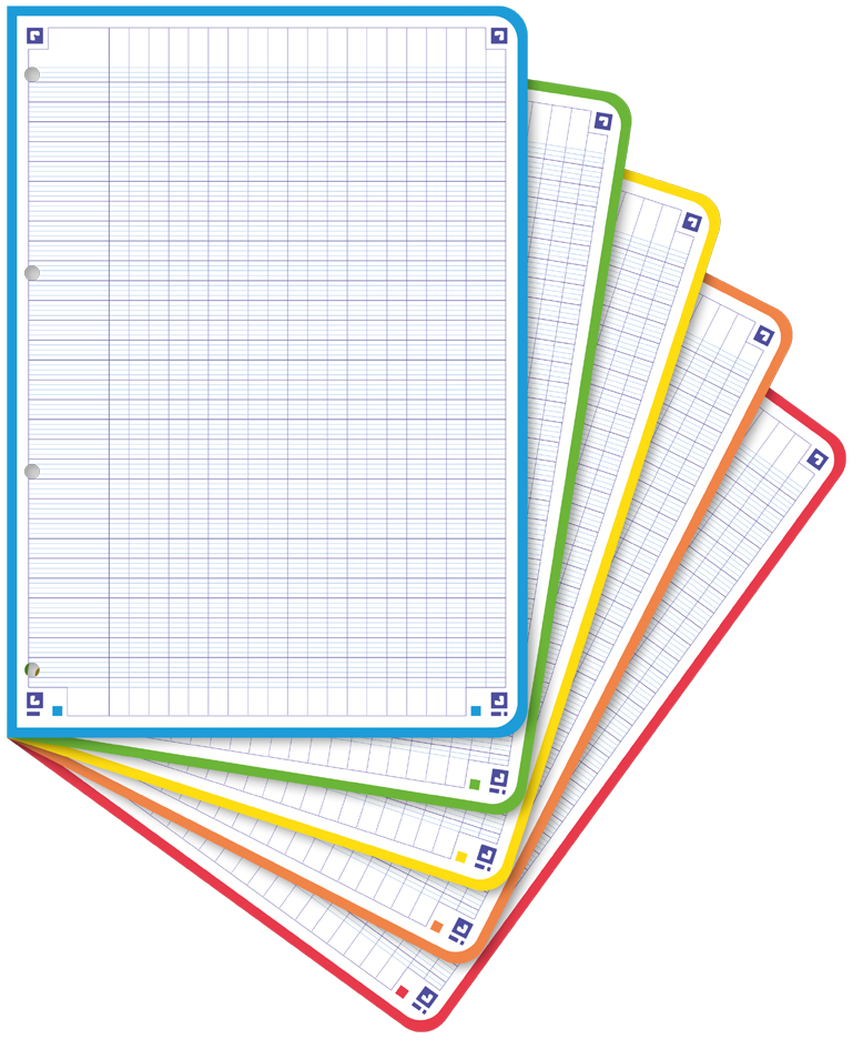 Vue détaillée: cadres de 5 couleurs différentes