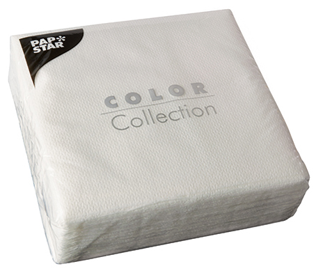 PAPSTAR Serviette, 330 x 330 mm, 1 couche, blanc