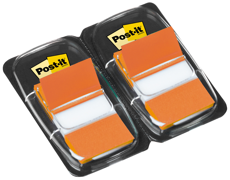 Post-it Marque-page adhésif Index, 25,4 x 43,2 mm, orange