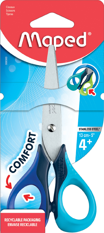 Maped Ciseaux scolaires Sensoft 3D, longueur: 130 mm,