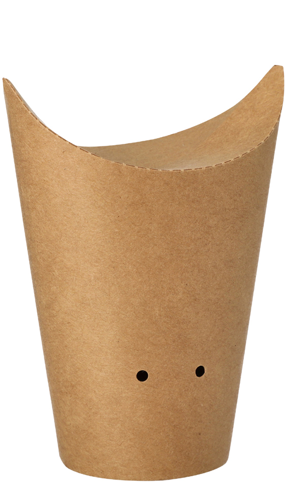 PAPSTAR Etui pour frites, brun, petit