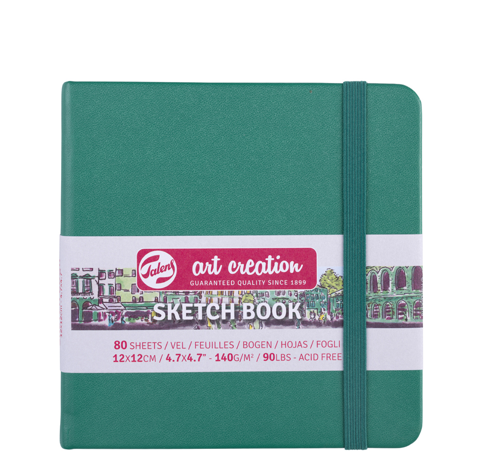 Visuel de référence : carnet de croquis, vert forêt