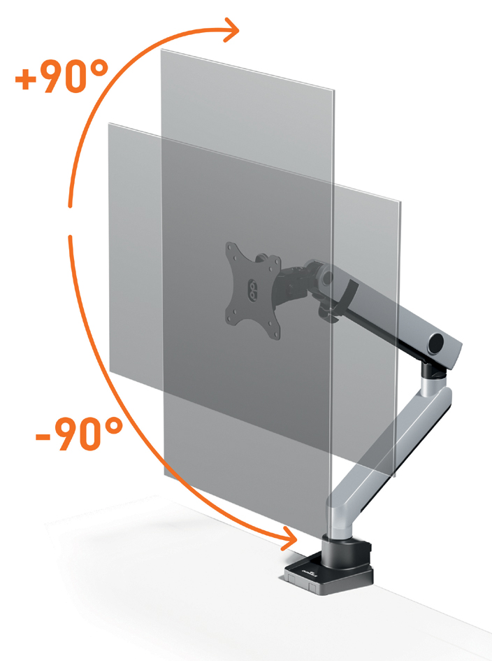 Vue détaillée: pivotant à 180°