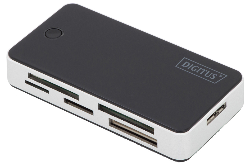 DIGITUS Lecteur de carte USB 3.0 'All-in-one', noir / argent