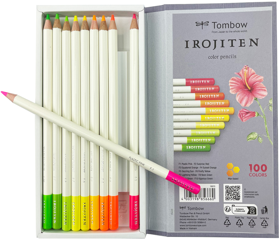 TOMBOW Crayons de couleur IROJITEN 'Volume 7', set de 10