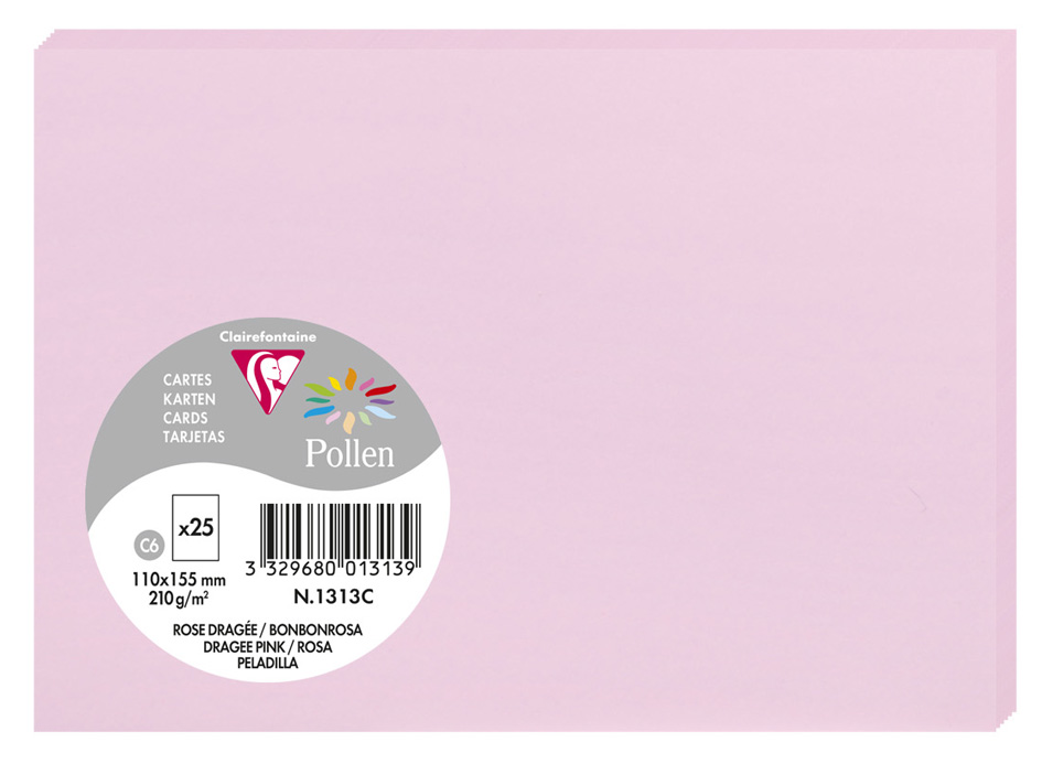 Pollen by Clairefontaine Carte C6, rose dragée