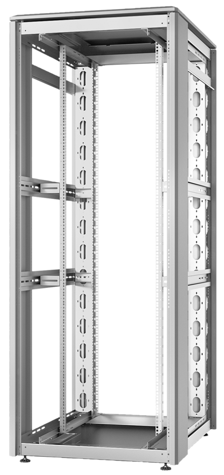 Armoire réseau 19" Unique - cadre ouvert (arrière)