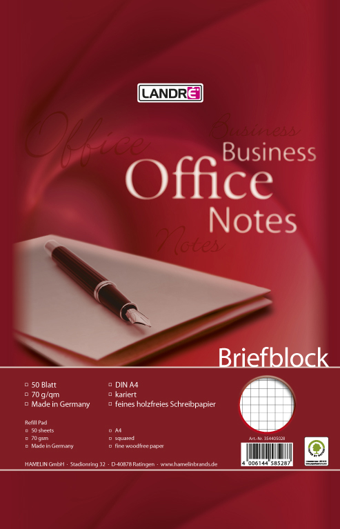 Blocs de correspondance, A4, perforé