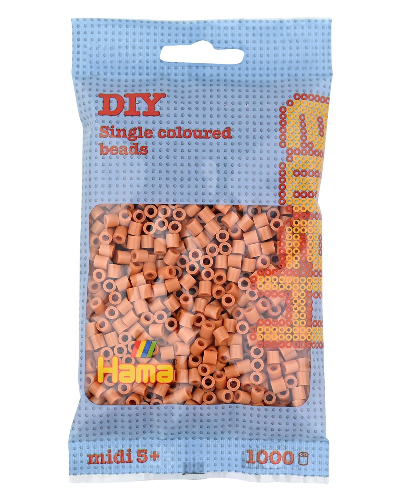 Hama Perles à repasser midi, dans un sachet, marron clair