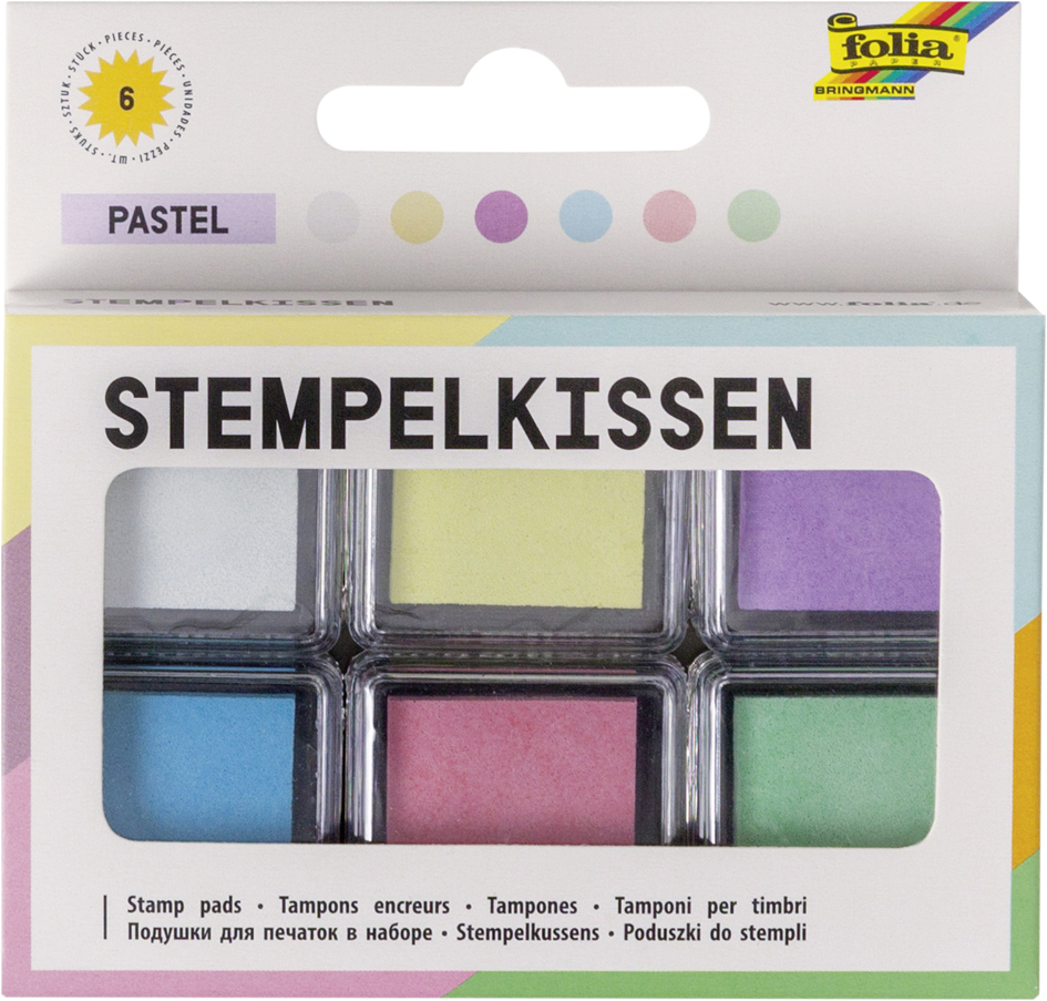 folia Tampon encreur set 'Pastel', 6 couleurs assorties