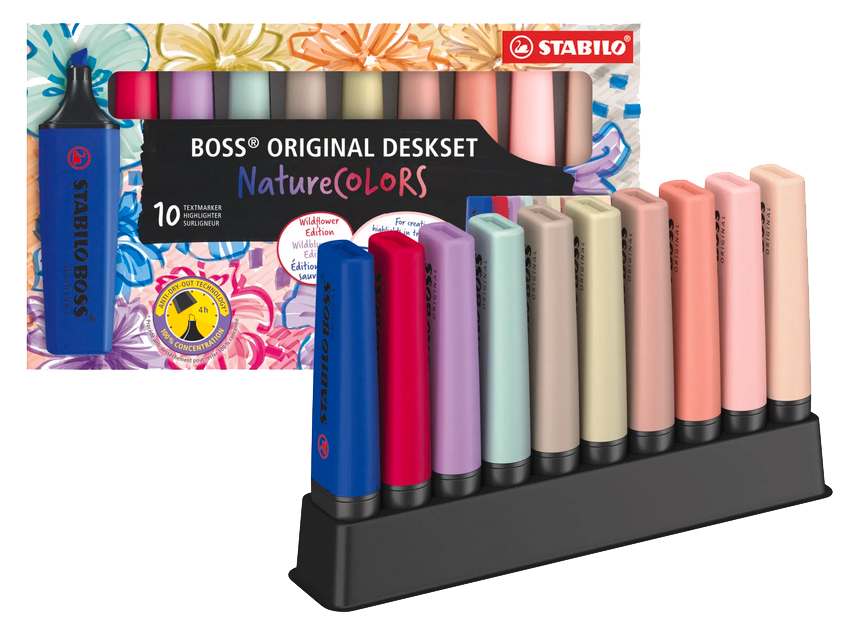 STABILO Surligneur BOSS ORIGINAL NatureCOLORS, set de 10