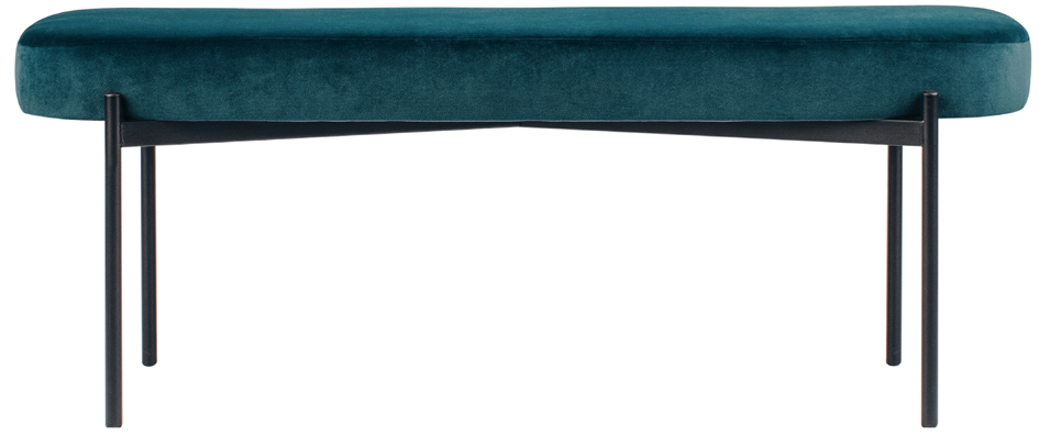 PAPERFLOW Banc oval GAIA, taille L, habillage velours, vert