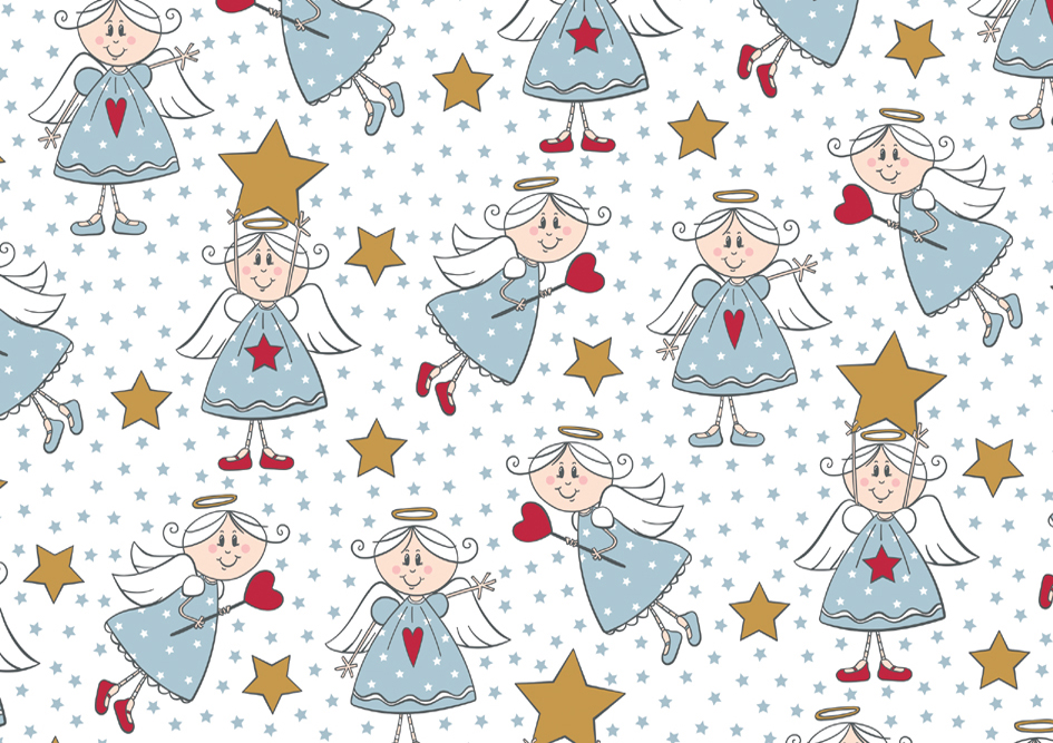 SUSY CARD Papier cadeau de Noël 'angelot étoile'