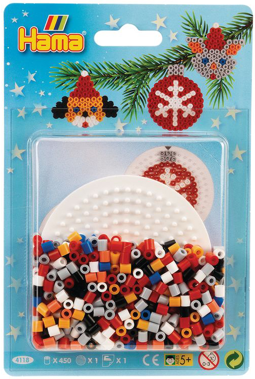 Hama Perles à repasser midi 'Boules de Noël', sous blister