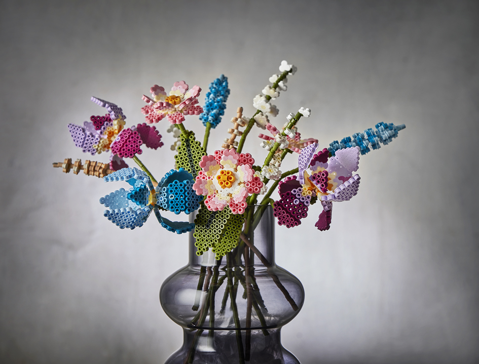Visuel de référence: perles à repasser midi "bouquet de fleurs", 3D
