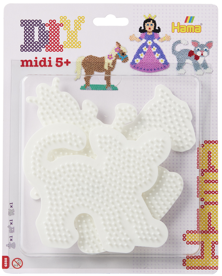 hama Plaques pour perles 'Princesse, cheval, chat', blister