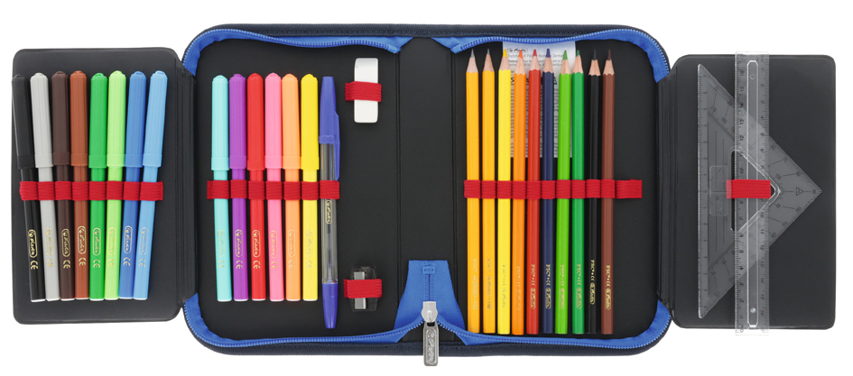 Étui scolaire "High Speed", ouvert
