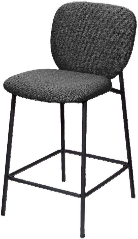 PAPERFLOW Chaise de bar TWIST, set de 2, anthracite