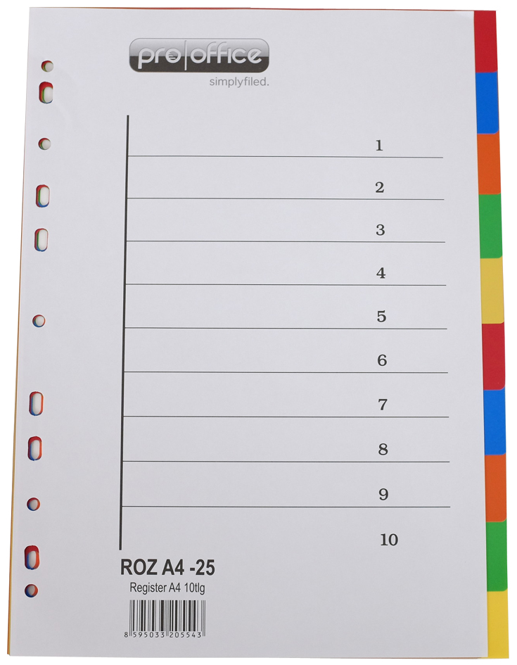 Intercalaires plastique, uni