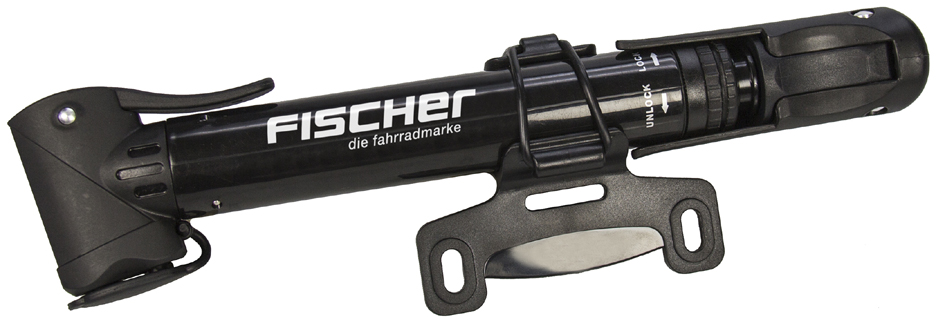 FISCHER Mini pompe à air pour vélo, poignée en T, noir