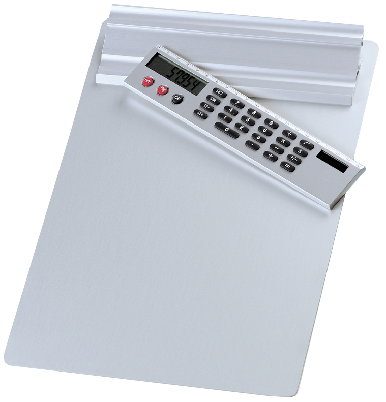 Porte-blocs, A4, avec calculatrice