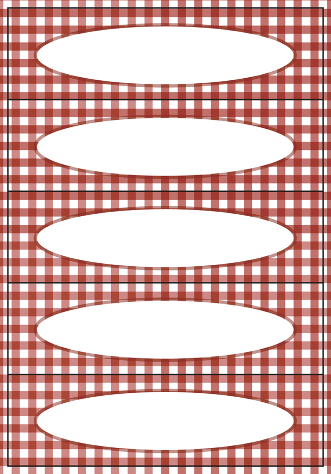 HERMA Étiquette de cuisine Carreau Vichy, 76 x 23 mm, rouge