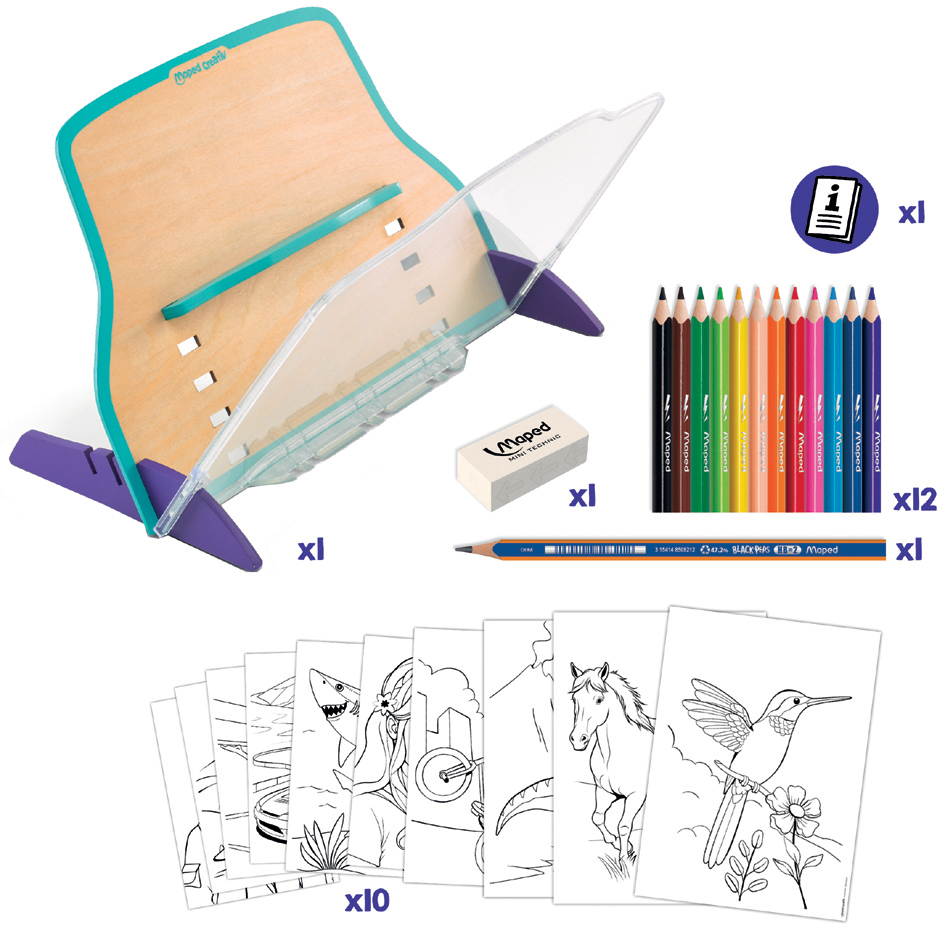 Kit créatif de dessin REPRO STUDIO, contenu