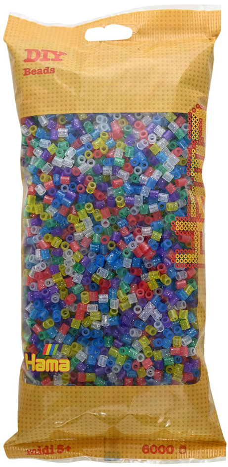 HAMA Perles à repasser 'Mix Glitter', sachet de 6.000