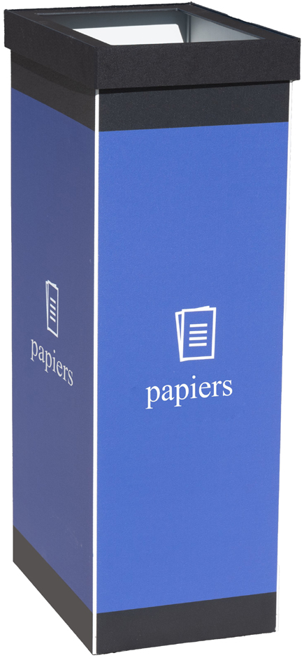 Collecteur pour tri sélectif papiers, noir