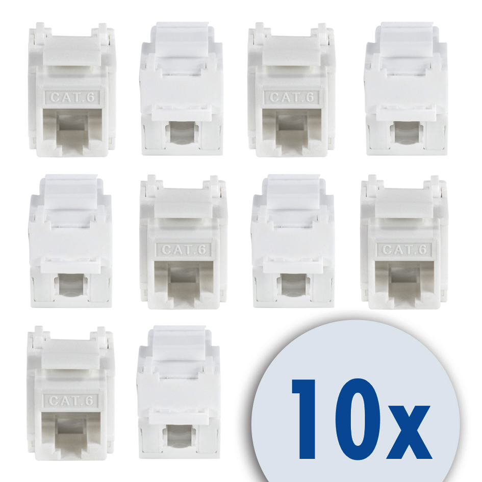 Embase Keystone Cat. 6, 10 pièces