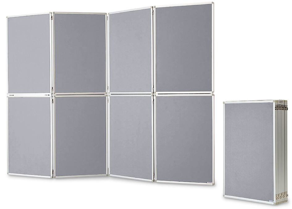 magnetoplan Cloison de présentation, pliable, gris