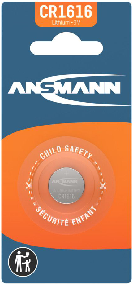 ANSMANN Pile bouton au lithium 'CR1616', 3,0 Volt, blister