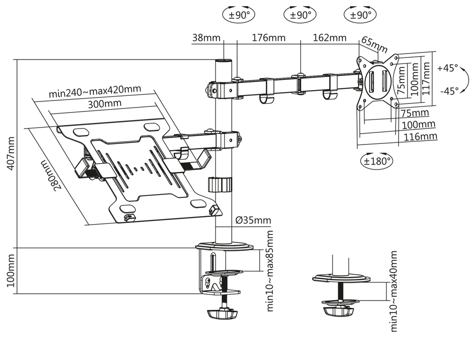 Croquis : dimensions