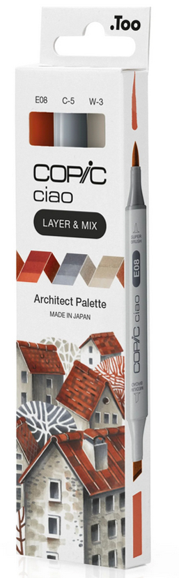 COPIC Marqueur ciao, set de 3 'Architect Palette'