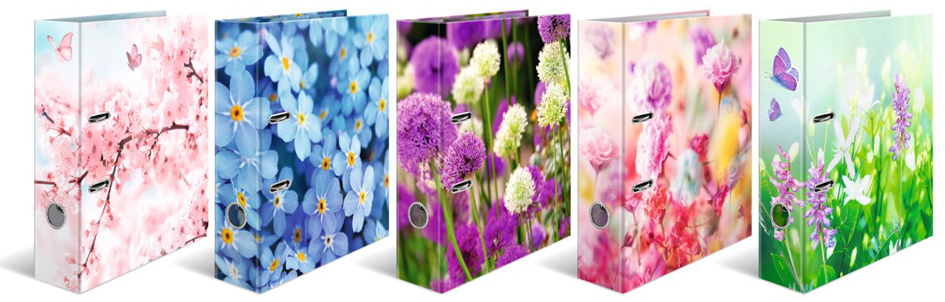 HERMA Assortiment de classeurs à motifs 'Fleurs'