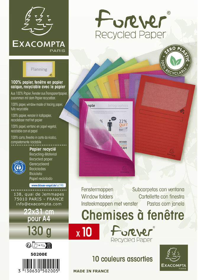 Chemises à fenêtre, carton