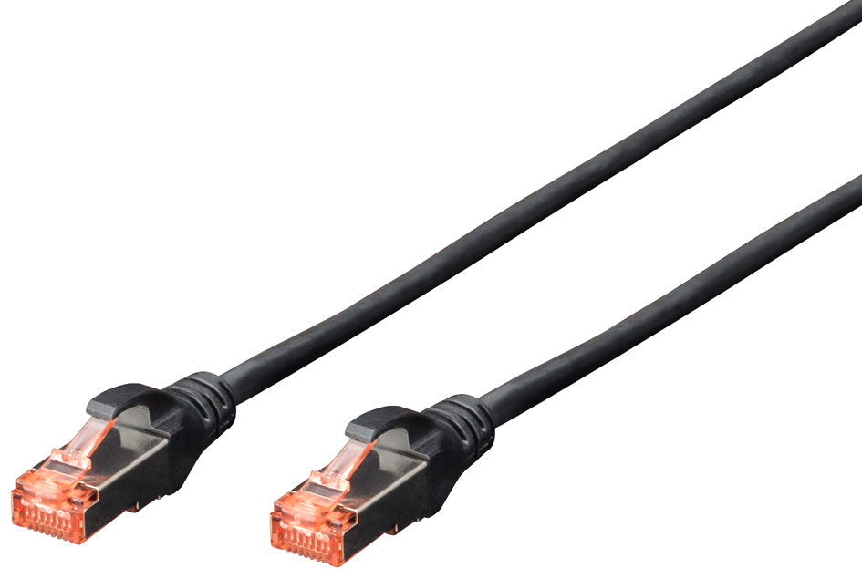 DIGITUS Câble de brassage, Cat. 6, S/FTP, 0,25 m, noir