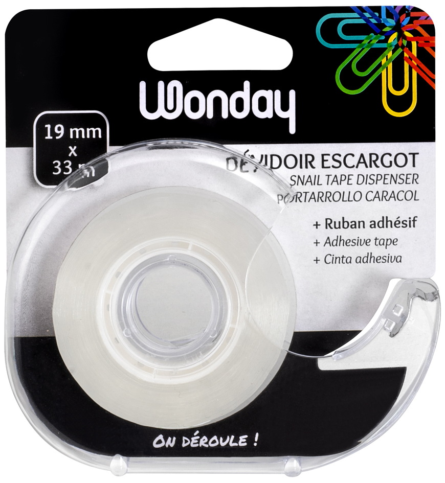 Dévidoir escargot, emballage