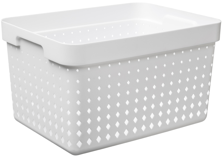 NHG Bac de rangement SEOUL BASKET L, PP, blanc